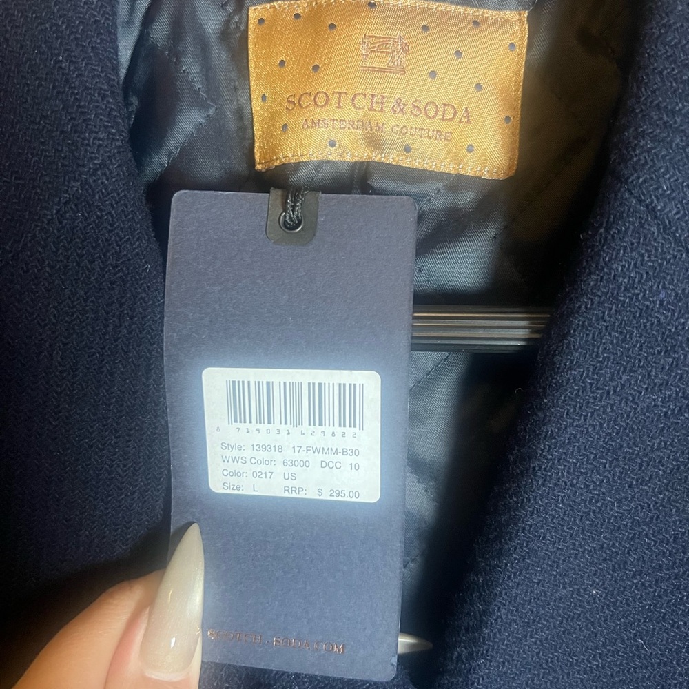 Scotch & Soda Dark Blue Textured Blazer - Picture 11 of 12